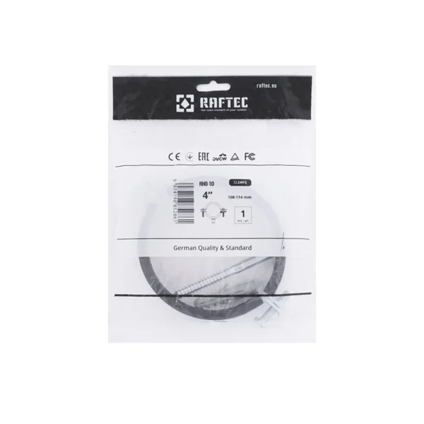 Хомут трубний Raftec (гайка (М8+10)+шуруп) 4