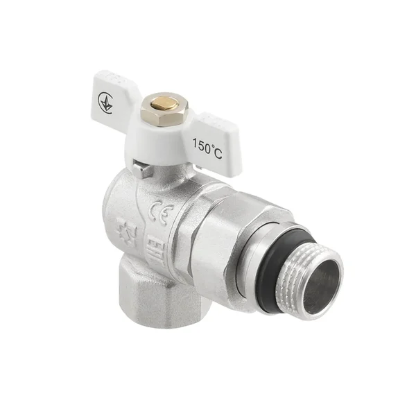Кран угловой с американкой Raftec WHITE DN15 1/2