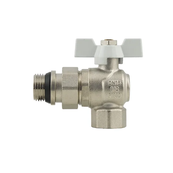 Кран угловой с американкой Raftec WHITE DN20 3/4
