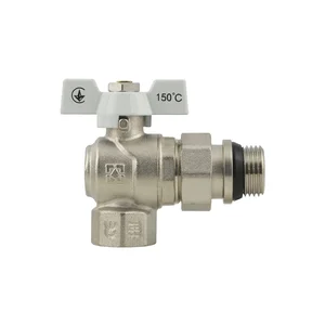 Кран угловой с американкой Raftec WHITE DN20 3/4