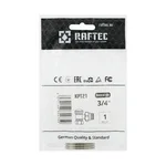 Кран под термоголовку угловой с антитечкой Raftec 3/4