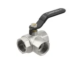 Кран шаровой трехходовой Raftec BLACK DN20 13/4