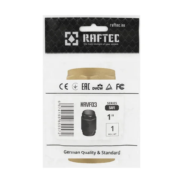 Обратный клапан для воды Raftec EUROPE DN25 1