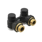 Узел нижнего подключения радиатора Raftec BLACK угловой 1/2