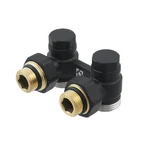 Узел нижнего подключения радиатора Raftec BLACK угловой 1/2