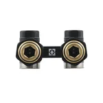 Узел нижнего подключения радиатора Raftec BLACK угловой 1/2
