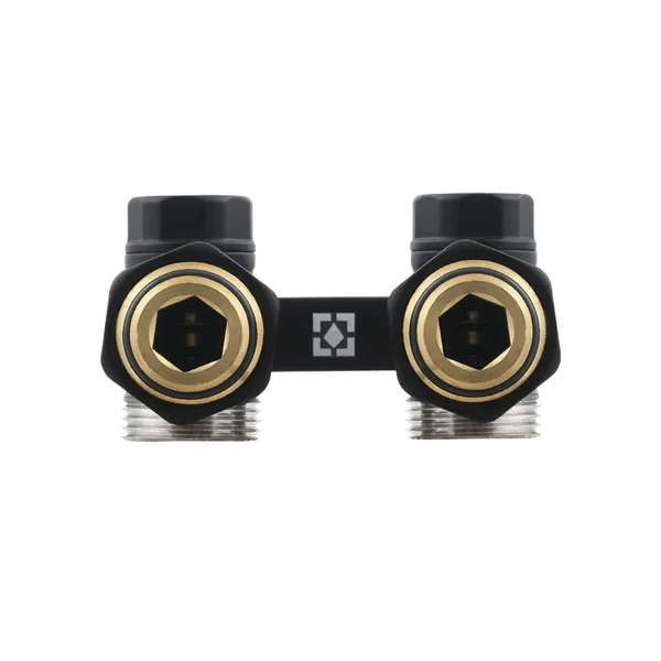 Узел нижнего подключения радиатора Raftec BLACK угловой 1/2