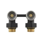 Узел нижнего подключения радиатора Raftec BLACK угловой 1/2
