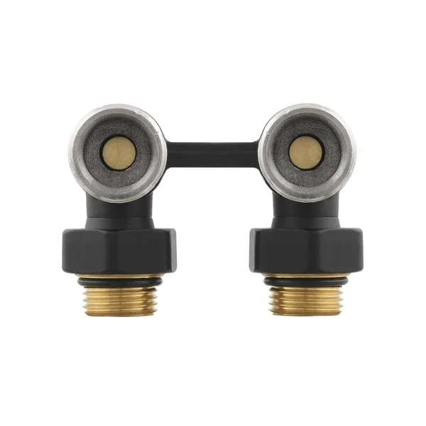 Узел нижнего подключения радиатора Raftec BLACK угловой 1/2