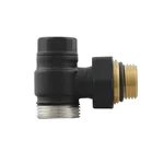 Узел нижнего подключения радиатора Raftec BLACK угловой 1/2