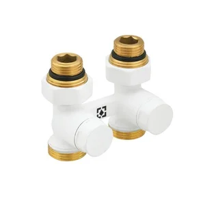 Вузол нижнього підключення радіатора Raftec WHITE прямий 1/2