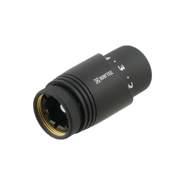 Термокомплект нижнего подключения угловой с термоголовкой Raftec BLACK DAHU11-B