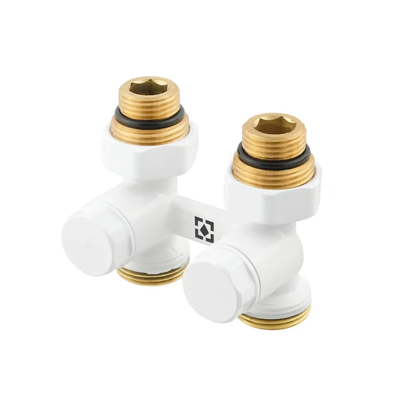 Термокомплект нижнего подключения прямой с термоголовкой Raftec WHITE DSHU11-W