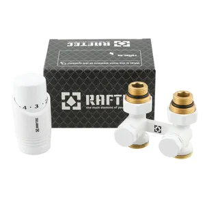 Термокомплект нижнего подключения прямой с термоголовкой Raftec WHITE DSHU11-W Термокомплект нижнего подключения прямой с термоголовкой Raftec WHITE DSHU11-W
