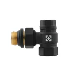 Комплект для подключения радиатора угловой Raftec BLACK 1/2
