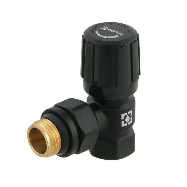 Комплект для подключения радиатора угловой Raftec BLACK 1/2
