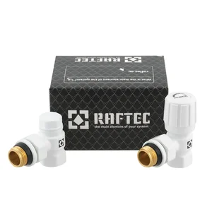Комплект для подключения радиатора угловой Raftec WHITE 1/2 Комплект для подключения радиатора угловой Raftec WHITE 1/2