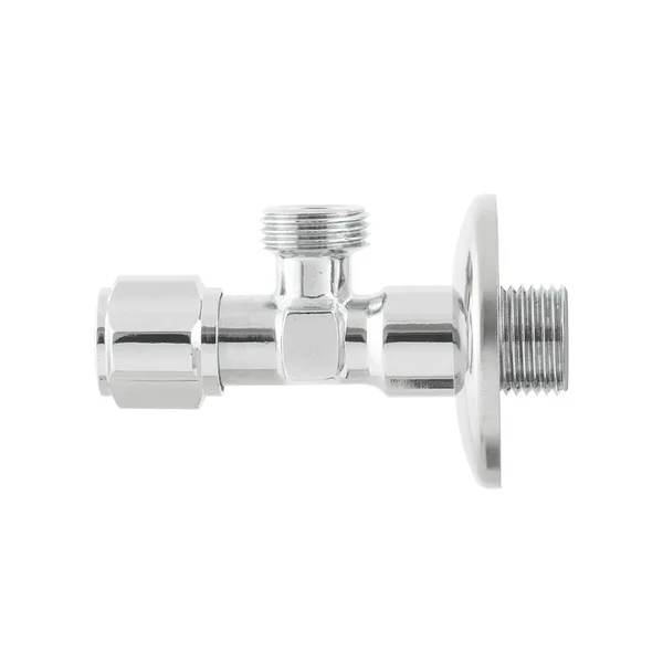 Кран приладовий кутовий Raftec Silver ABS four ribs handle 1/2