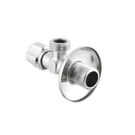 Кран приладовий кутовий Raftec Silver ABS four ribs handle 1/2