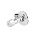 Кран приладовий кутовий Raftec Silver ABS four ribs handle 1/2
