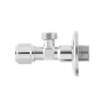 Кран приладовий кутовий Raftec Silver ABS four ribs handle 1/2