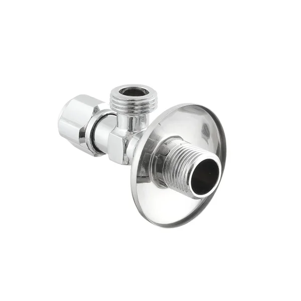 Кран приладовий кутовий Raftec Silver ABS four ribs handle 1/2