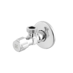 Кран приладовий кутовий Raftec Silver ABS four ribs handle 1/2