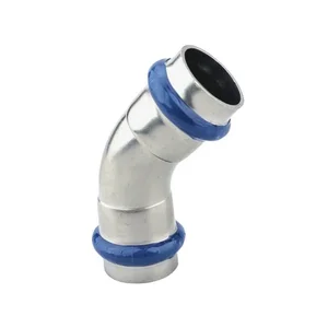 Кутник ASG INOX тип V press steel ф 22мм 45°